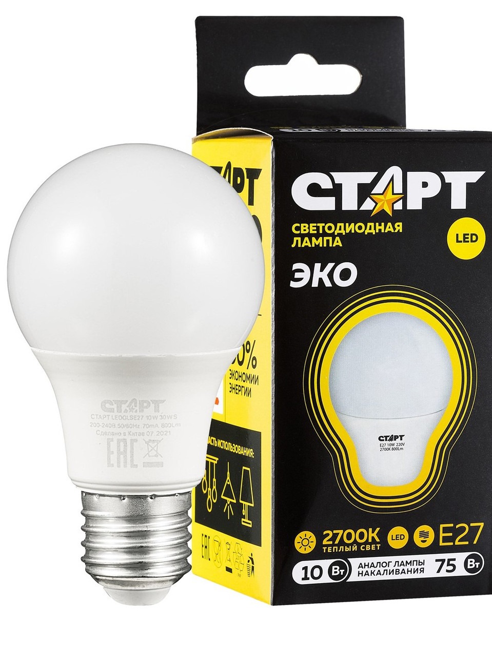 Светодиодная лампа СТАРТ LED E27 10W30