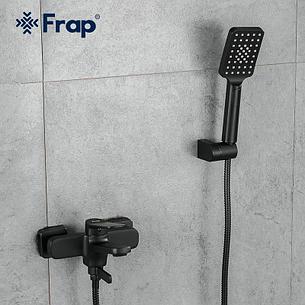 FRAP F3262 Cмеситель д/ванны кор. излив черный 35 мм, фото 1