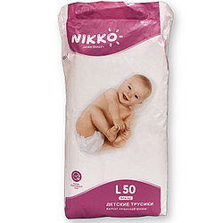 Детские трусики-подгузники Nikko размер L (9-14кг), 50шт