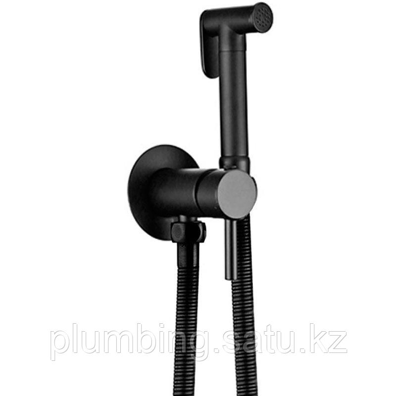 Гигиенический душ Frap F7505-6 со смесителем, черный матовый - фото 1 - id-p102936389