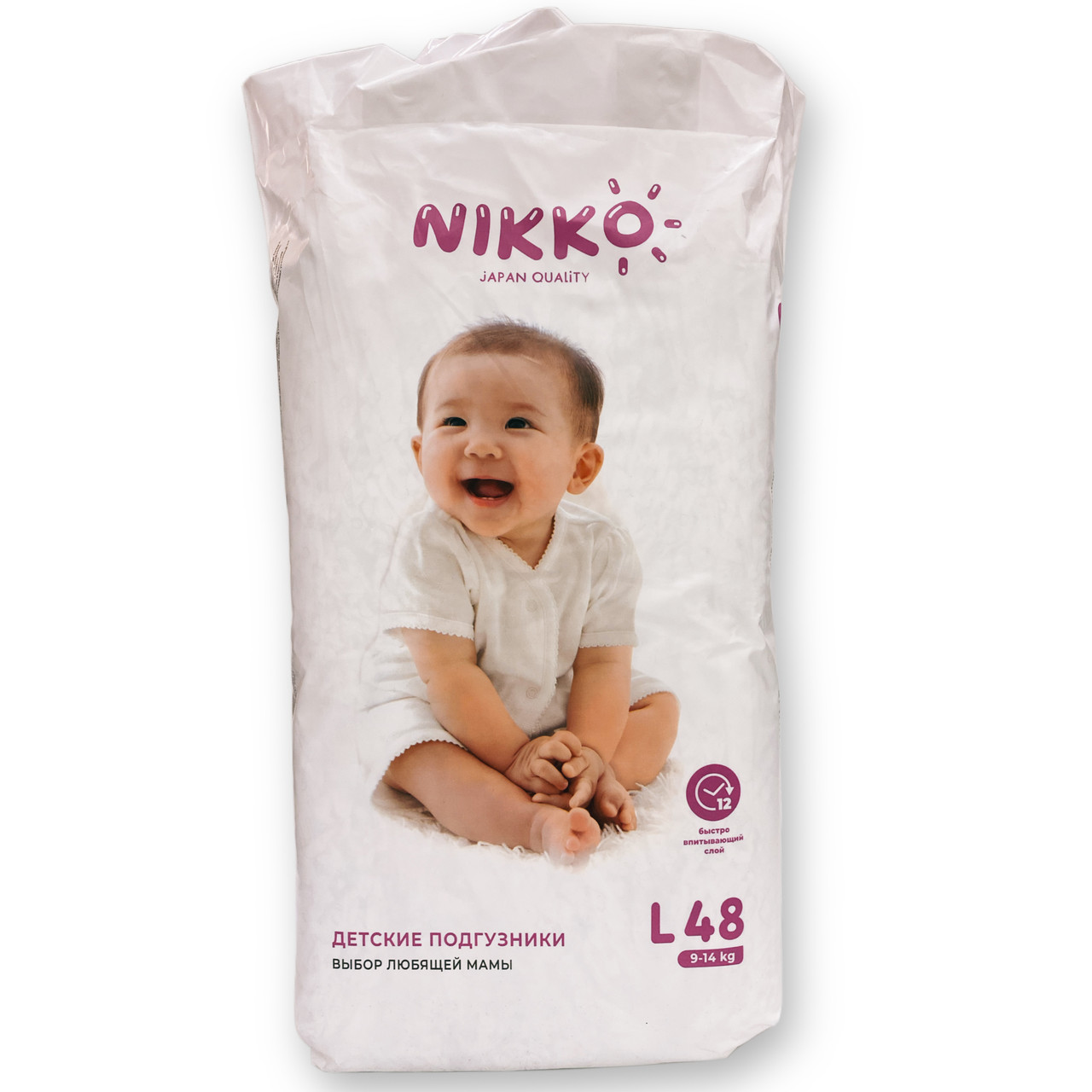 Детские подгузники Nikko размер L (9-14кг), 50шт