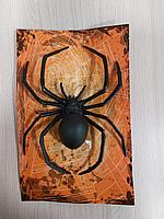 Паук на хэллоуин длина 17 см черного цвета