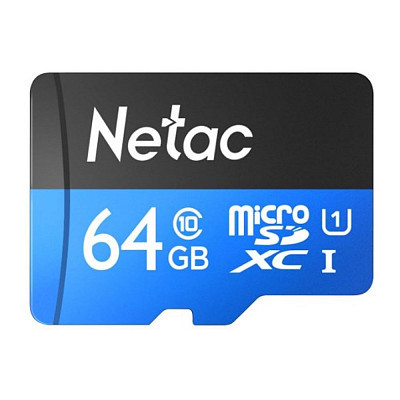 Netac Карта памяти MicroSD 64GB Netac P500STN с адаптером SD