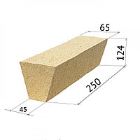 Кирпич шамотный клин ребровый ШБ-44 размер 230х114х65х55мм