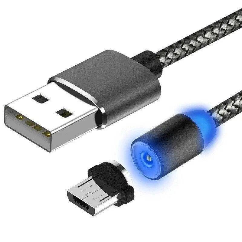 КАБЕЛЬ МАГНИТНЫЙ КРУГЛЫЙ MAGNETIC USB CABLE MICRO USB M3 - фото 1 - id-p102950074