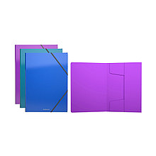 Папка на резинках пластиковая ErichKrause® Glance Vivid, A4, ассорти (в коробке-дисплее по 24 шт.)