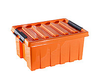 Контейнер с крышкой и клипсами 415х300х190мм Оранжевый
