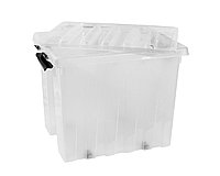 Контейнер с крышкой и клипсами на роликах 500х390х390мм