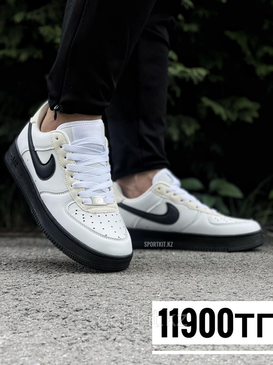 Кеды Nike AF бел чер лого 2202-21
