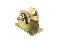 Ролик направляющий U- образный, стальной на кронштейне, 32мм (1,2")