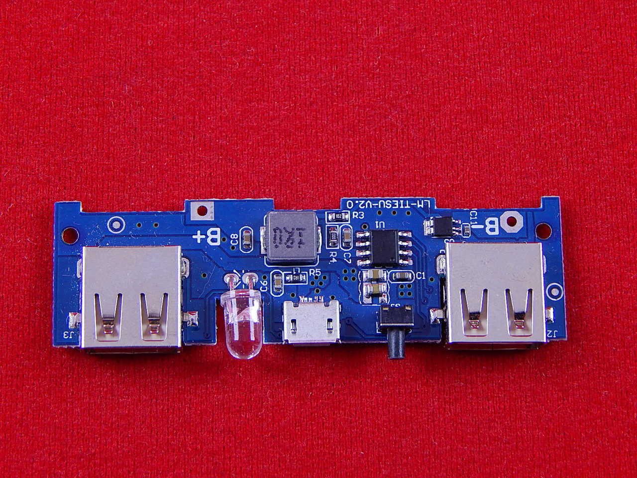 Модуль зарядки li-ion аккумуляторов для PowerBank 5V 2A 2 входа, v2.0 - фото 1 - id-p40303722