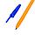 Ручка шариковая 0,7 мм, стержень синий, корпус оранжевый с синим колпачком, фото 2