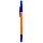 Ручка шариковая 0,7 мм, стержень синий, корпус оранжевый с синим колпачком, фото 3