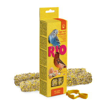 Лакомства для всех видов птиц RIO яйцо и ракушечник 2шт по 40гр
