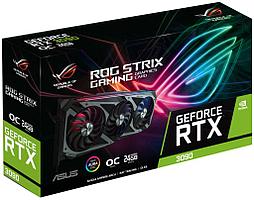 Видеокарта ROG-STRIX-RTX3090-O24GGAMING, Triple fan, 24Gb/384bit GDDR6X, 2xHDMI 2.1, 3xDP 1.4a, HDCP, BOX