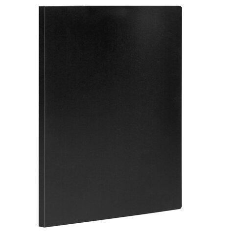 Папка с боковым металлическим прижимом STAFF, черная, до 100 листов, 0,5 мм, 229233 - фото 1 - id-p103002063
