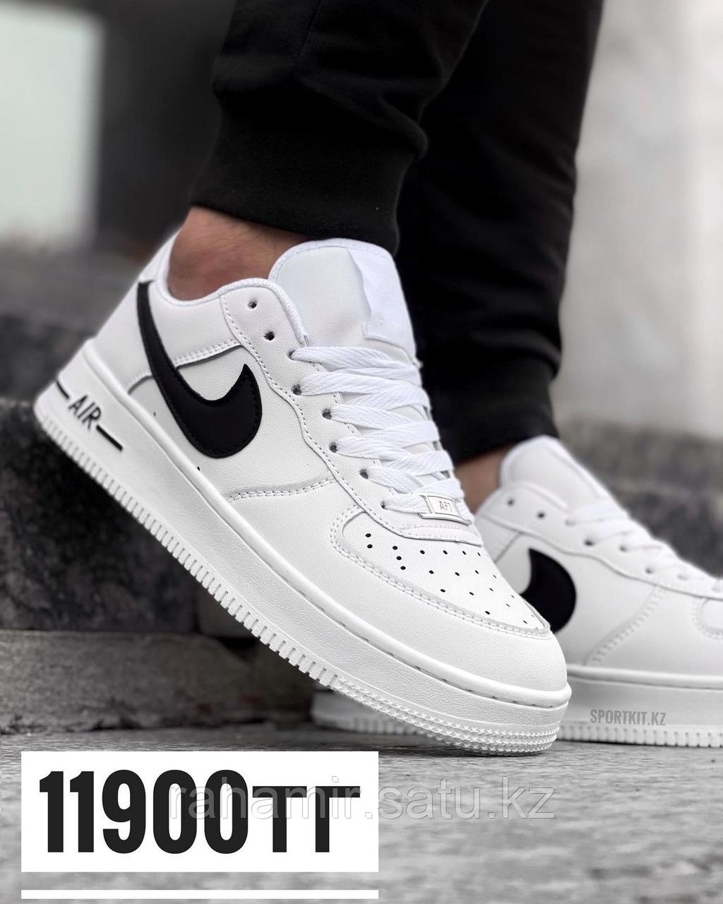 Кеды Nike AF бел чер лого 2202-21