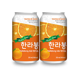 Газированный фруктовый напиток "Hallabong Ade" со вкусом корейского мандарина