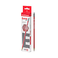 Чернографитный шестигранный карандаш с ластиком ErichKrause® Extra HB