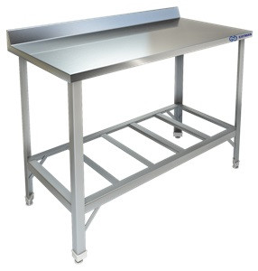 Стол медицинский полка-решетка с бортом 2000*700*850 мм, фото 1