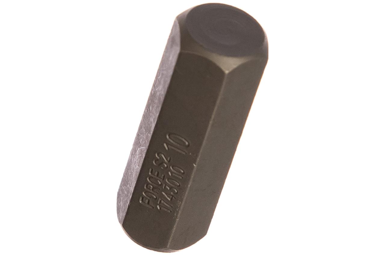 Бита-шестигранник 10 30мм  (короткая)  "Force" 1743010