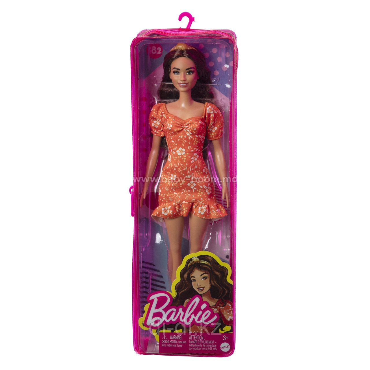 Кукла Barbie Fashionistas в оранжевом цветочном платье Джерело