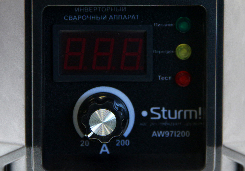 AW97I200 Сварочный инвертор Sturm!, 200А, ПВ 60%, 170-250В, HotStart/AntiStick/ArcForce - фото 3 - id-p100999568