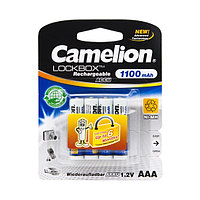 Camelion Аккумулятор AAA, CAMELION, NH-AAA1100LBP4, Lockbox Rechargeable, 1.2V, 1100 mAh, 4 шт., Блистер
