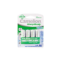 Camelion Аккумулятор AA, CAMELION, NH-AA1000ARBP4, AlwaysReady Rechargeable, 1.2V, 1000 mAh, 4 шт. в блис