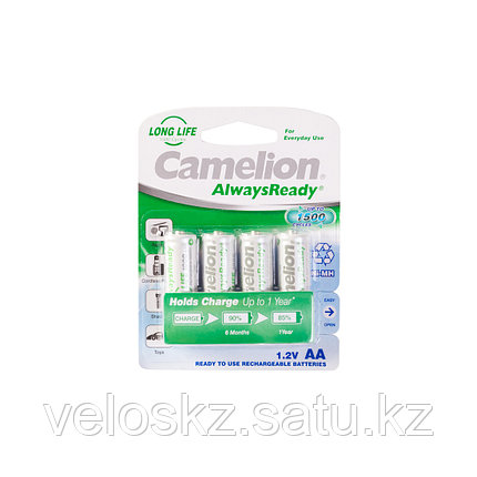 Camelion Аккумулятор AA, CAMELION, NH-AA1000ARBP4, AlwaysReady Rechargeable, 1.2V, 1000 mAh, 4 шт. в блис, фото 2
