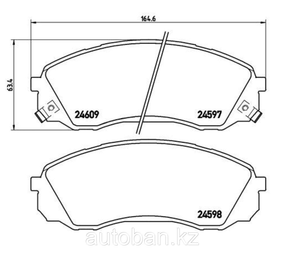 Тормозные колодки передние Hyundai Grand Starex 2007-/Kia Carnival 2006-/Sedona 2006-