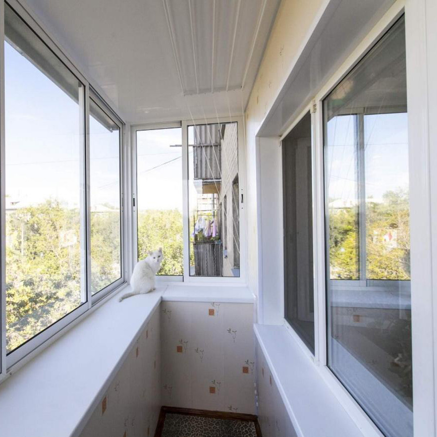 Алюминиевые окна на балкон - фото 1 - id-p103042087