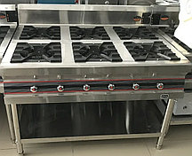 Плита газовая 6 комфорная с полкой