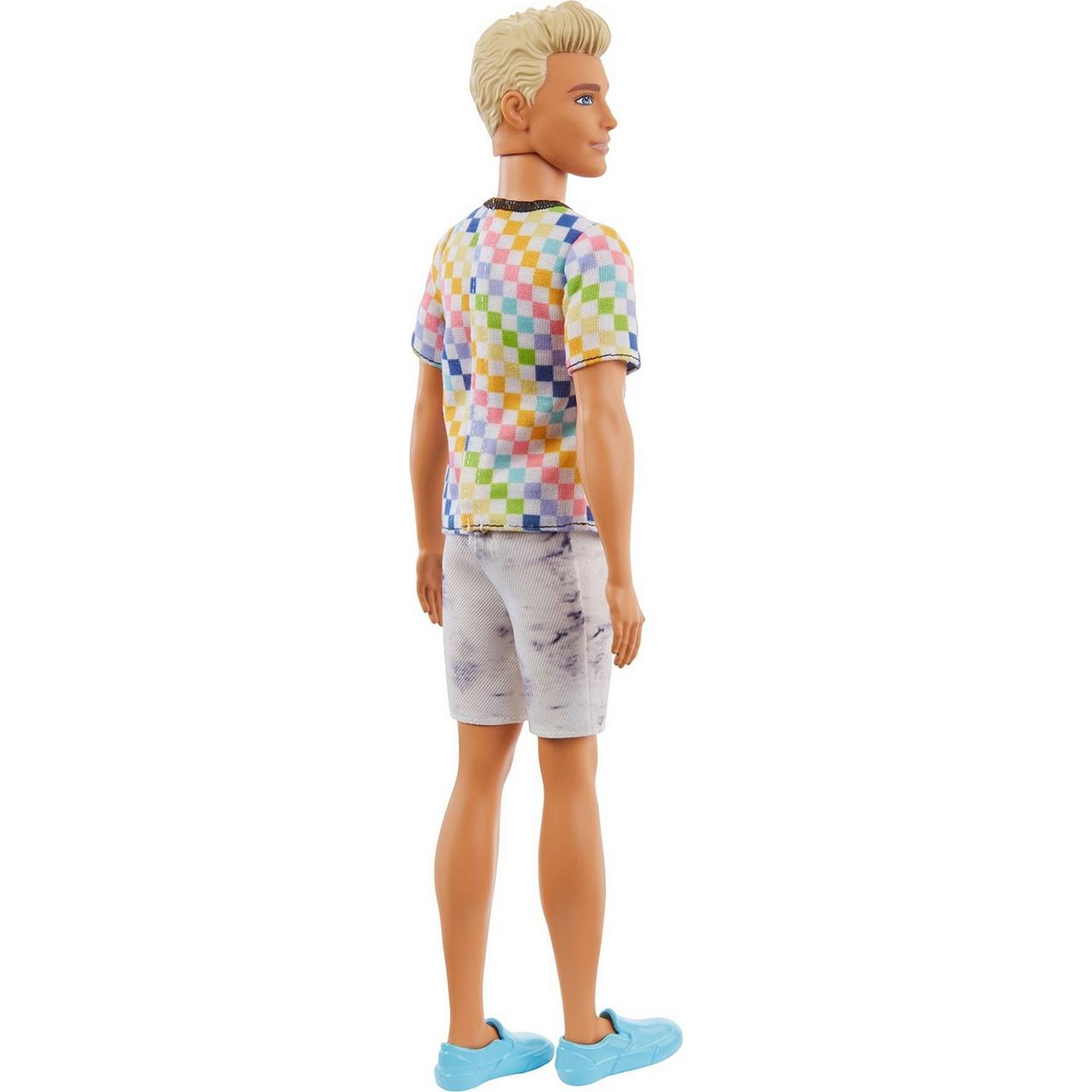 Barbie "Игра с модой" Кукла Кен цветной футболке и белых шортах #174 в виниловой упаковке - фото 3 - id-p102972906