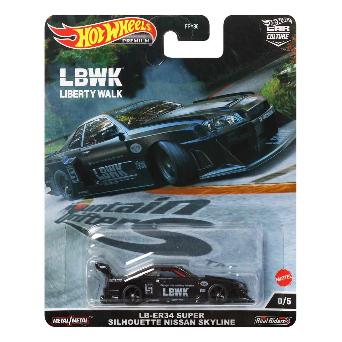 Hot Wheels Металлическая модель LB-ER34 Super Silhouette Nissan Skyline HCK01, Хот Вилс Car Culture