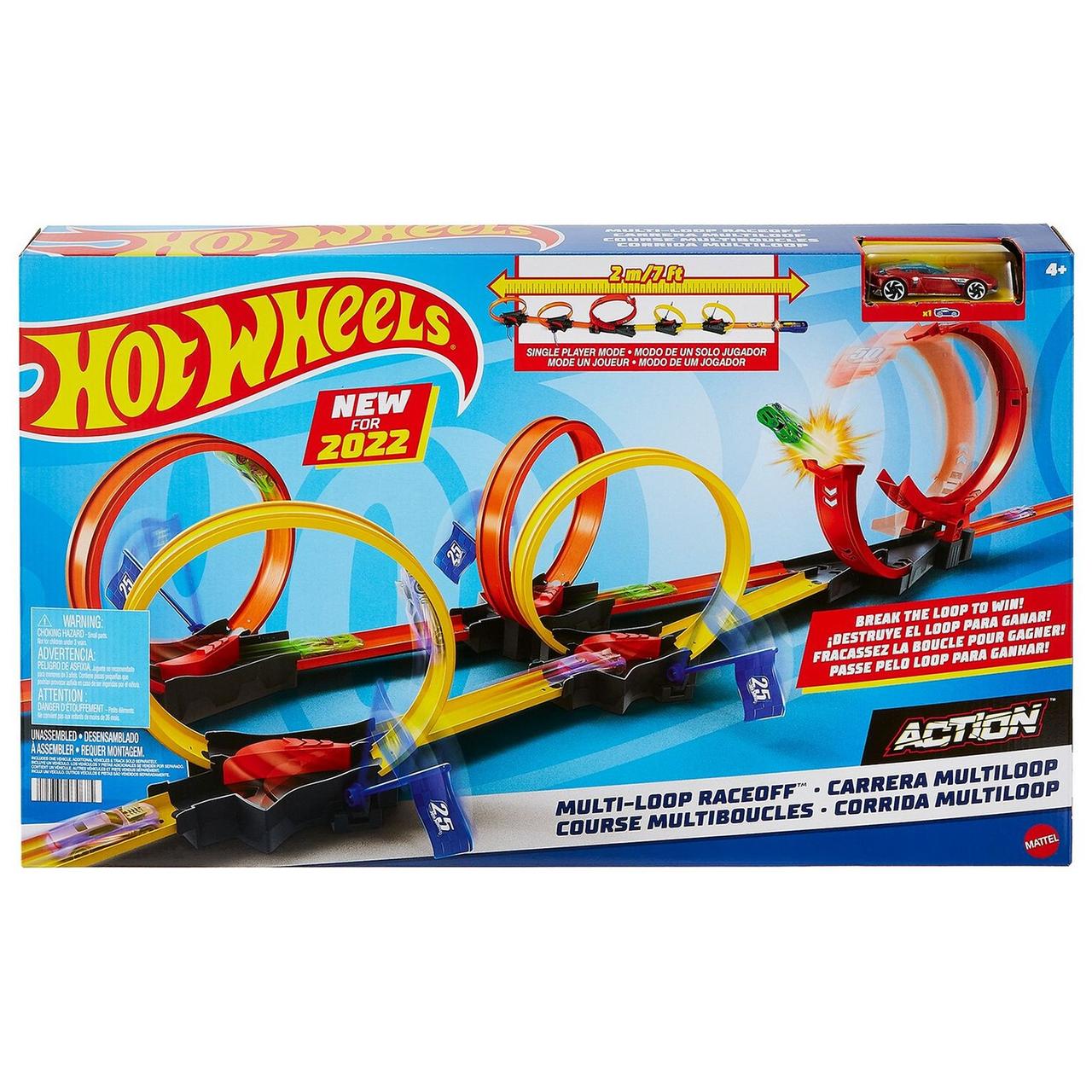 Hot Wheels Набор Экшн Автотрек Гонка с петлями, Хот Вилс HDR83 - фото 1 - id-p103044966