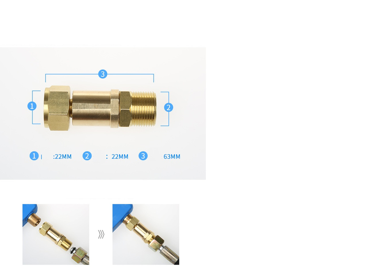 Поворотное соединение 22х1,5 для пистолета высокого давления - фото 3 - id-p103045598