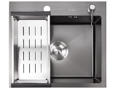 Кухонная мойка AVINA HM5045 (Чёрная). 500*450*210 мм.