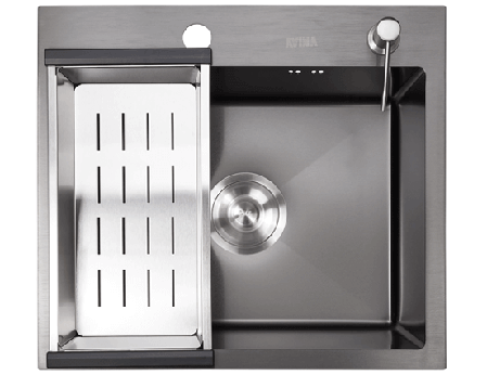 Кухонная мойка AVINA HM5045 (Чёрная). 500*450*210 мм., фото 2