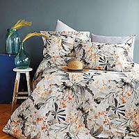 Постельное белье, семейный комплект с цветочным узором, из тенселя и хлопка.