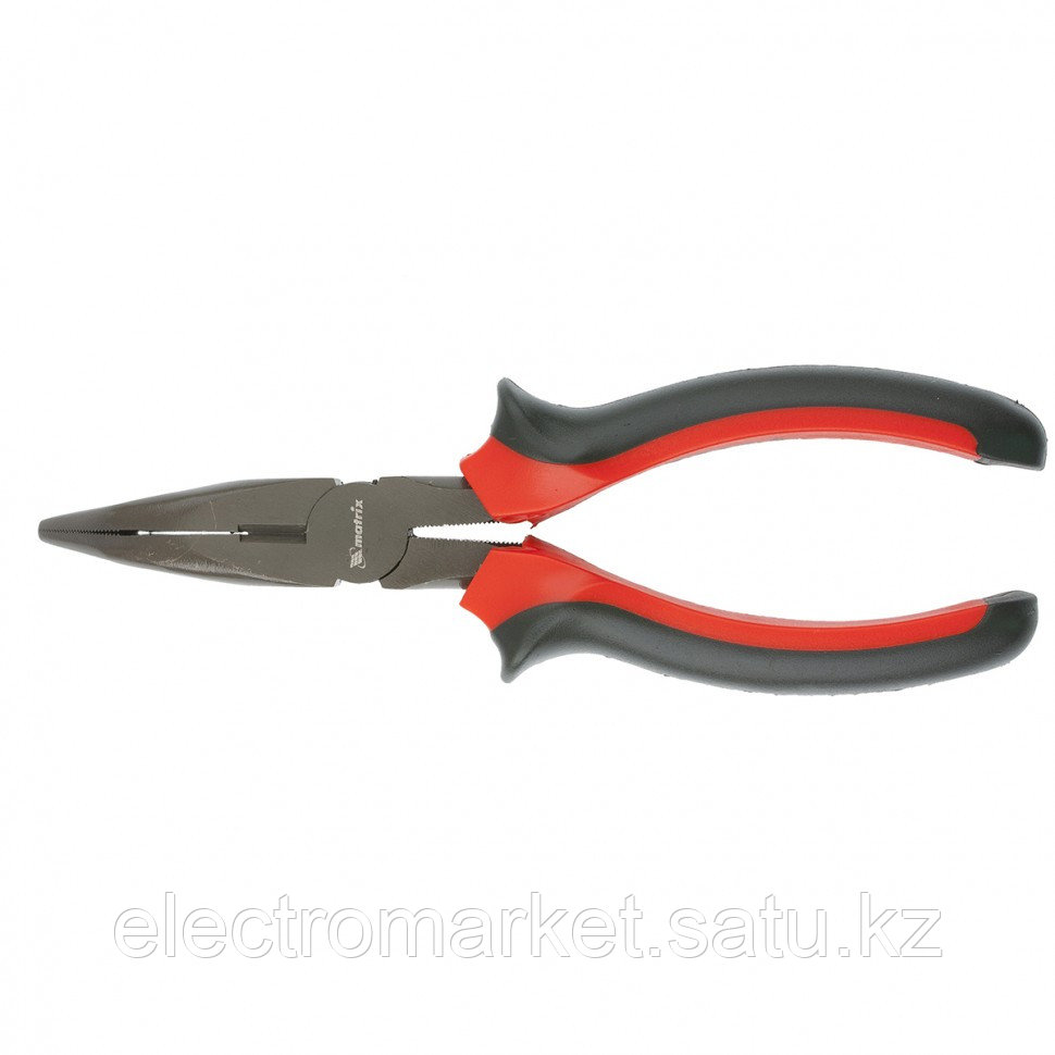 Длинногубцы изогнутые Black Nickel, 180 мм, двухкомпонентные рукоятки Matrix Новинка