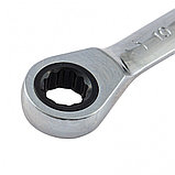 Ключ накидной трещоточный, 10 х 12 мм, CrV, зеркальный хром Matrix Новинка, фото 2