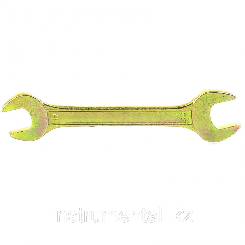 Ключ рожковый, 19 х 22 мм, желтый цинк Сибртех Новинка