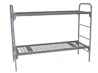 Кровать металлическая двухярусная для строителей и общежитий