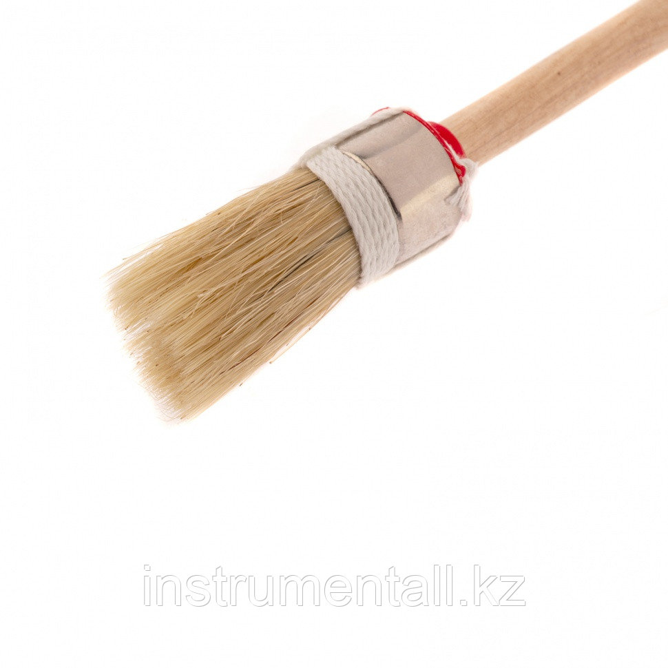 Кисть круглая, Профи №2 (20 мм), натуральная щетина, деревянная ручка MTX Новинка - фото 2 - id-p103050816