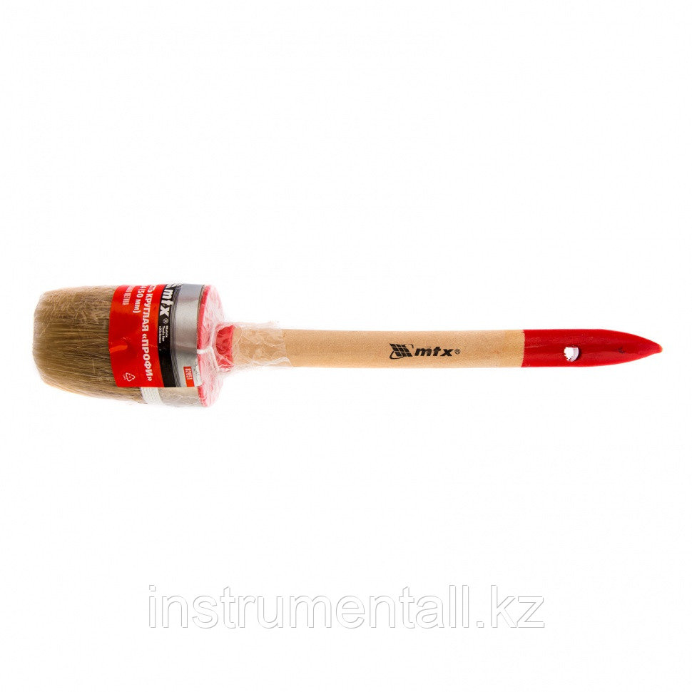 Кисть круглая, Профи №14 (50 мм), натуральная щетина, деревянная ручка MTX Новинка - фото 3 - id-p103050822