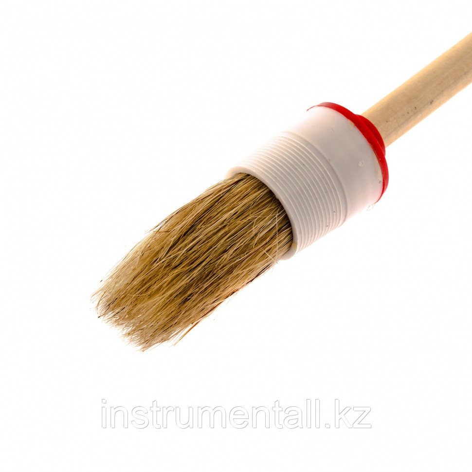 Кисть круглая № 4 (25 мм), натуральная щетина, деревянная ручка MTX Новинка - фото 2 - id-p103050825