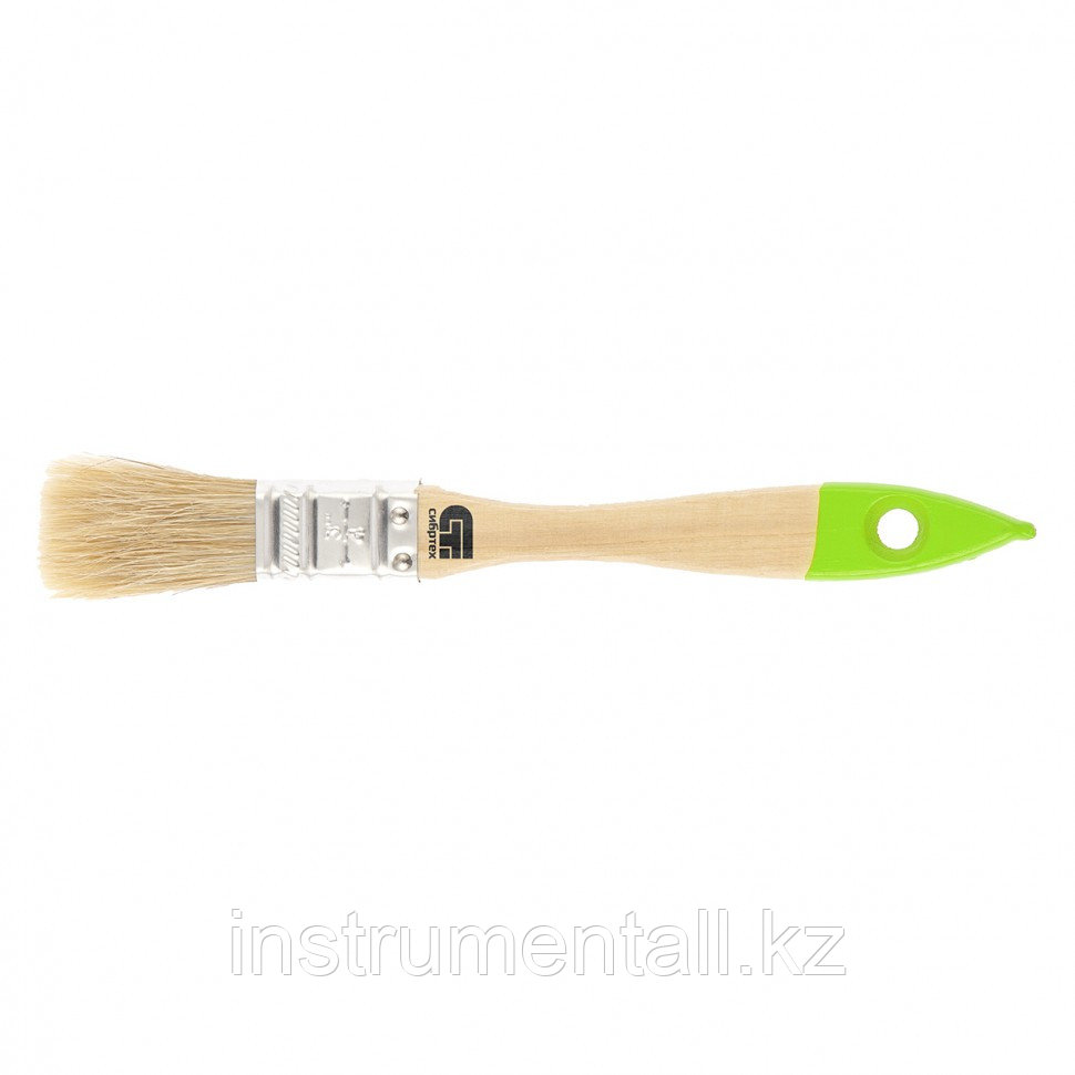 Кисть плоская 20 мм, натуральная щетина, деревянная ручка Сибртех Новинка - фото 1 - id-p103050848
