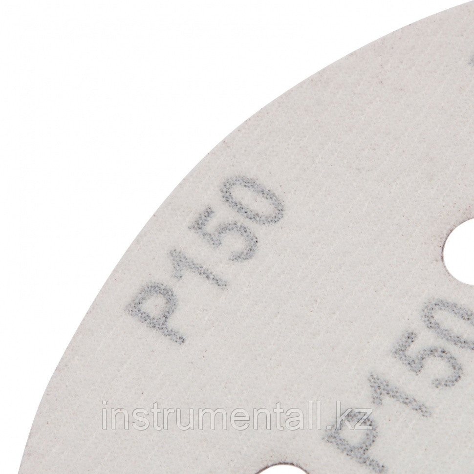 Круг абразивный на ворсовой подложке под "липучку", перфорированный, P 150, 150 мм, 5 шт Matrix Новинка - фото 3 - id-p103051864