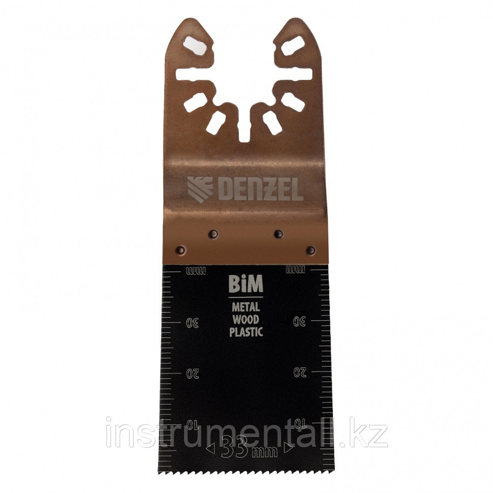 Насадка для МФИ режущая пазовая прямая, BiM, по металлу и дереву, 33 x 1.4 мм, мелкий зуб Denzel Новинка - фото 3 - id-p103057771